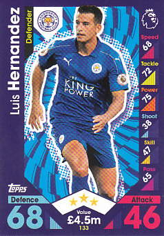 Luis Hernandez Leicester City 2016/17 Topps Match Attax #133